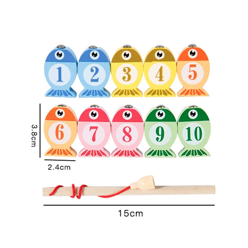 Wooden Fishing Game for Kids - Educational Alphabet & Number Learning Toy, Interactive Early Learning Gift