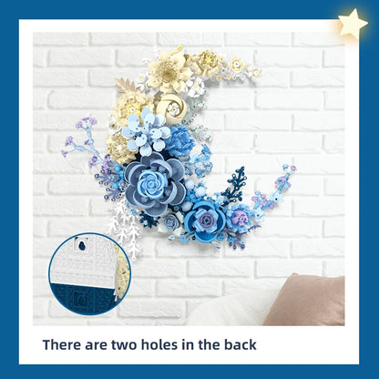 Creative Expert Eternal Moon Flowers Building Blocks – DIY Rose Bouquet Wall Decoration, Valentine’s Gift for Girls