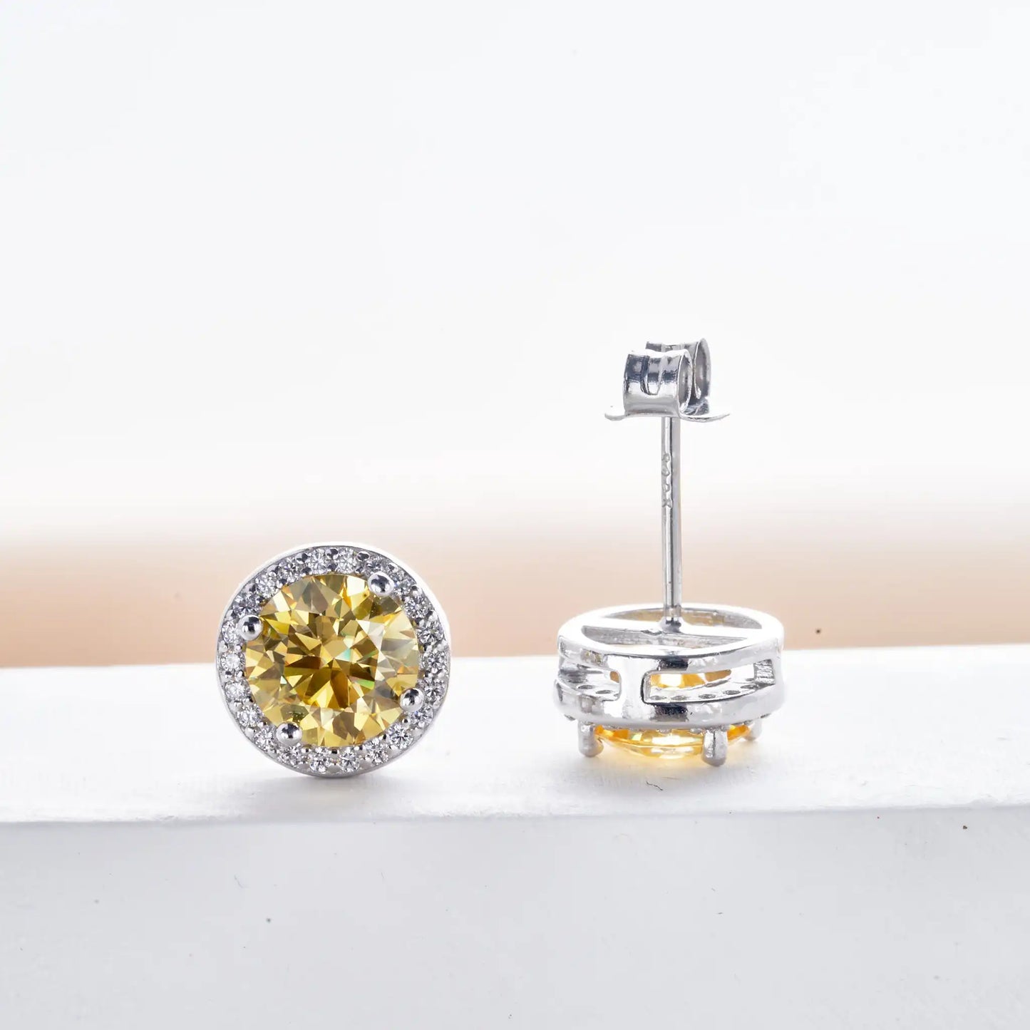 925 Sterling Silver Moissanite Earrings – 1 Carat Round Studs, Engagement, Wedding & Daily Wear Luxurious Gift for Women