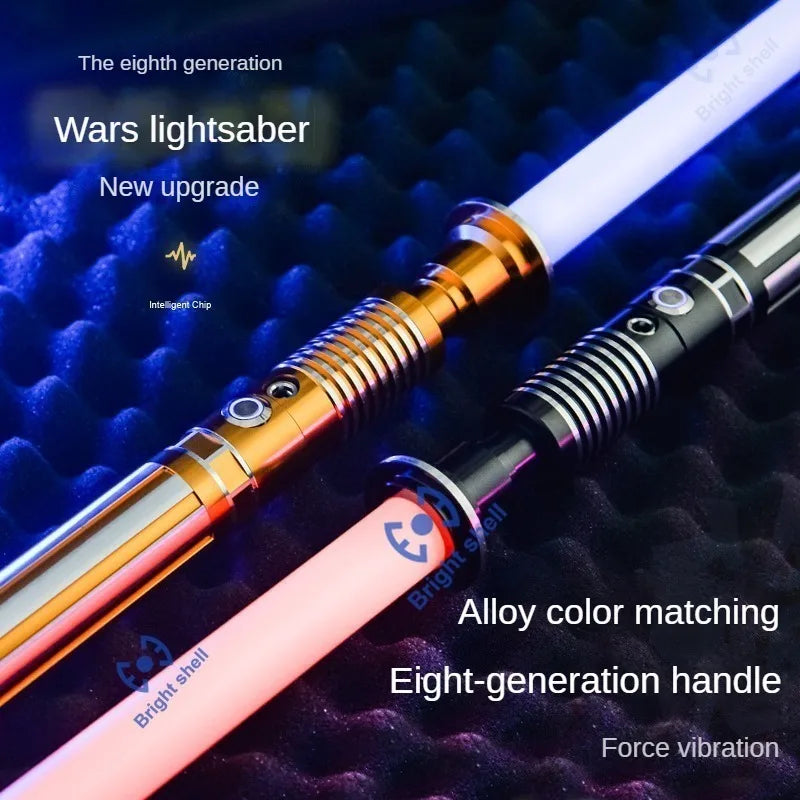 RGB Metal Lightsaber Toy – 15-Color Changing Laser Sword with Sound Effects, Force FX Jedi Blaster Gift for Kids