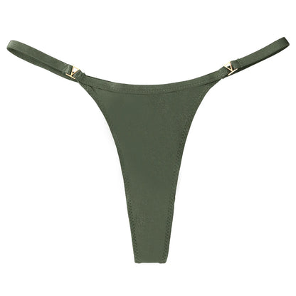 VKME Women’s Low Waist Cotton Thong Panties – Comfortable Sexy G-String Lingerie Underwear