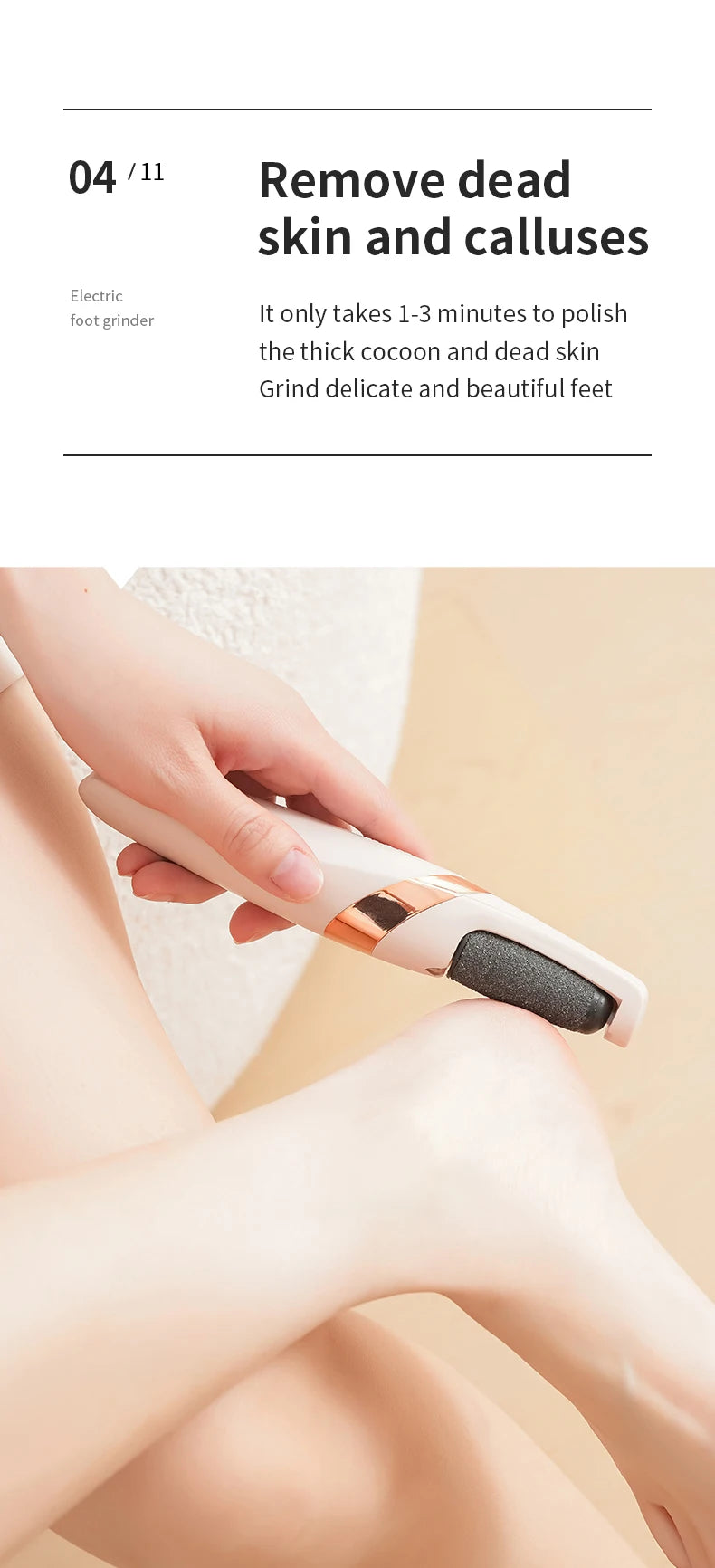 HOMFISH Electric Foot Grinder – Automatic Callus Remover Pedicure Machine for Smooth and Beautiful Feet