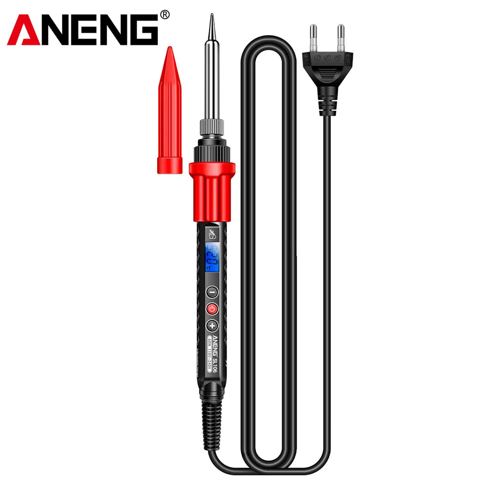 ANENG SL106 Electric Soldering Iron – Adjustable Temperature Welding & Rework Station with Heat Pencil Tip, 110V/220V