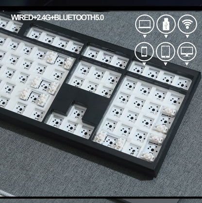 GMK108 Gaming Mechanical Keyboard Kit - RGB Backlit Hot Swap Gasket Mount Keyboard with VIA/QMK Support