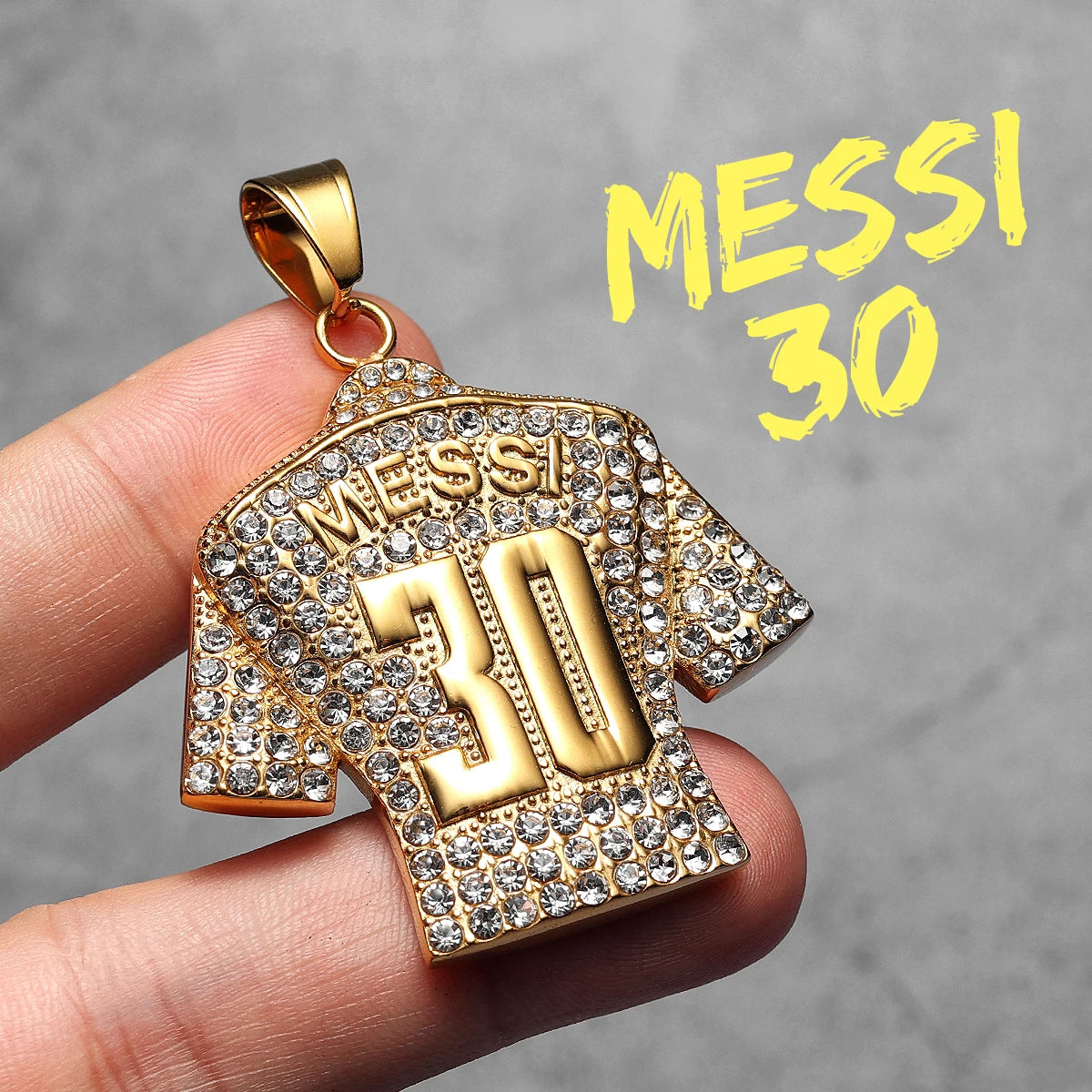 Football Legends Necklace – Messi, Cristiano Ronaldo, Neymar, Mbappé & Haaland Stainless Steel Pendant Chain Fashion Jewelry Gift for Men