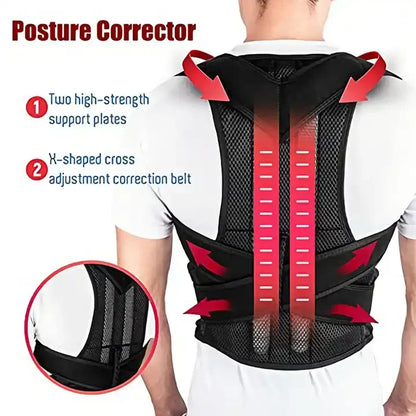 Back Posture Corrector Belt — Shoulder Support & Spine Brace for Upper & Lower Back Pain Relief | Clavicle Posture Vest