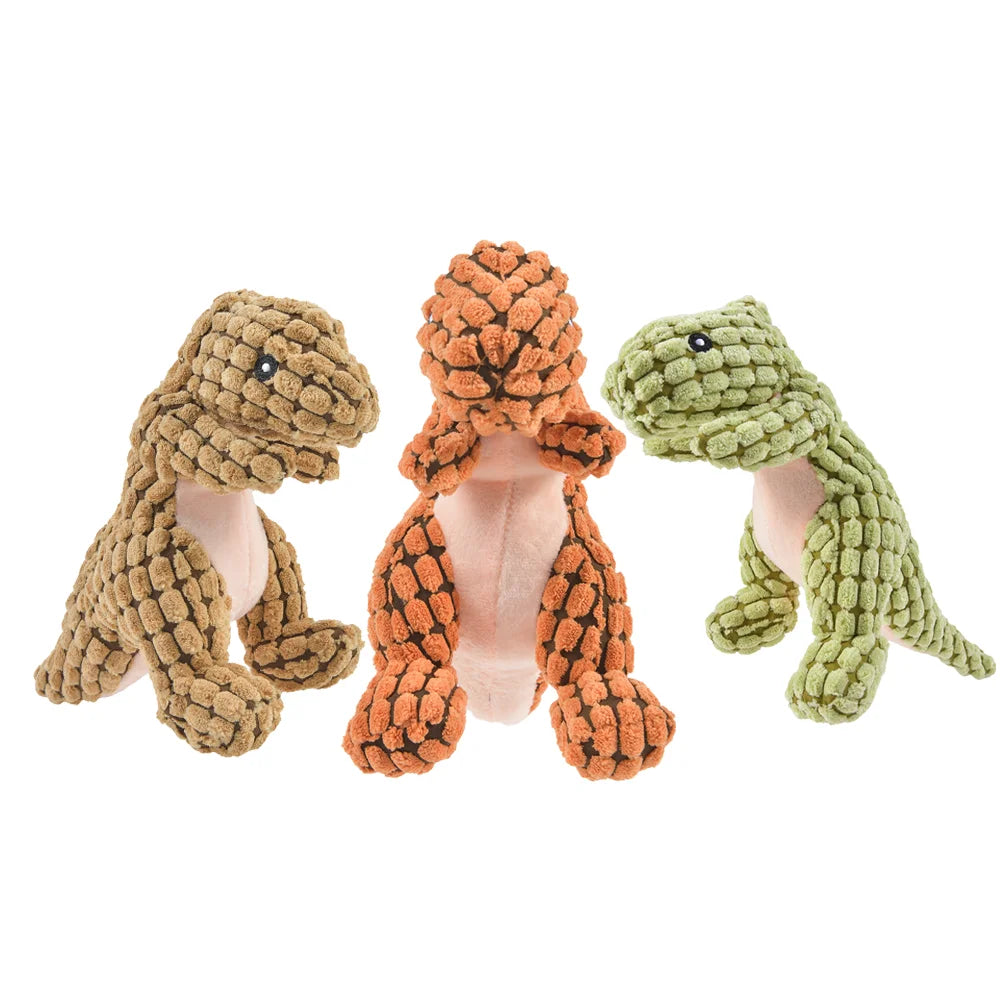 Plush Dinosaur Dog & Cat Toy – Interactive Chew Toy for Small Dogs, Stuffing-Free Pet Supplies