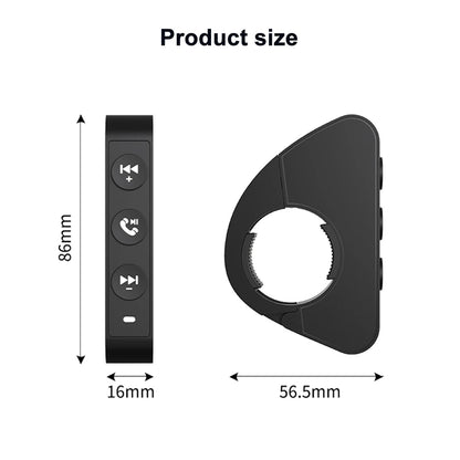 Kebidumei Bluetooth 5.3 Handlebar Remote Controller - Waterproof Wireless Media Control for Motorcycle Helmet Headsets