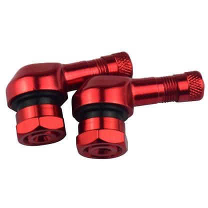 Universal Motorcycle Tire Valve Stem Caps - 90° CNC Aluminum Air Tire Cover, 17mm Tubeless Valve Stems in 10 Colors