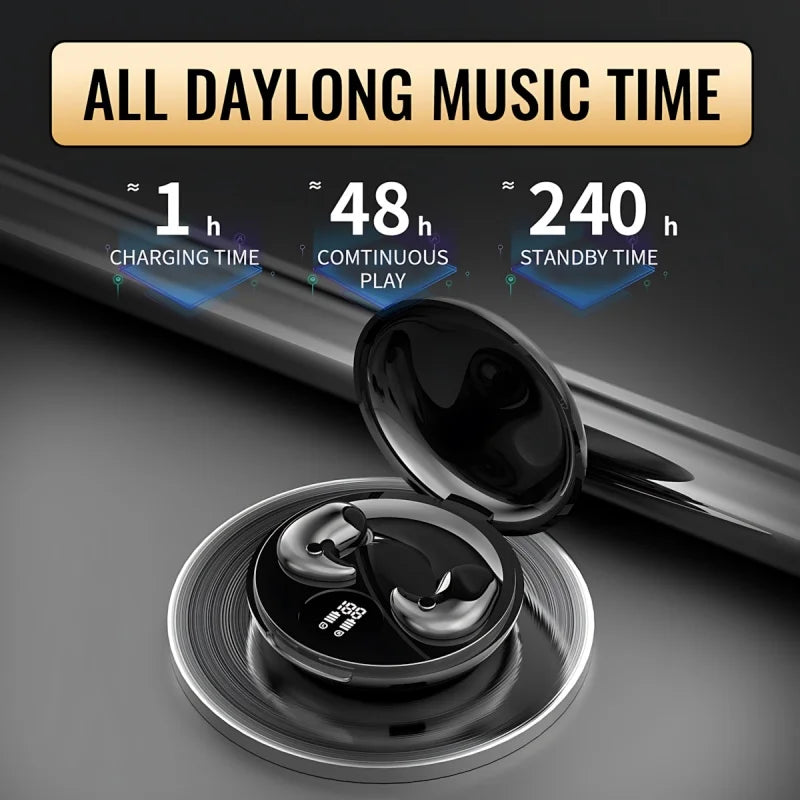 B13 Bluetooth 5.3 Sleep Earphones – Wireless Touch Control Headset Earbuds, Comfortable Fit for All Mobile Phones