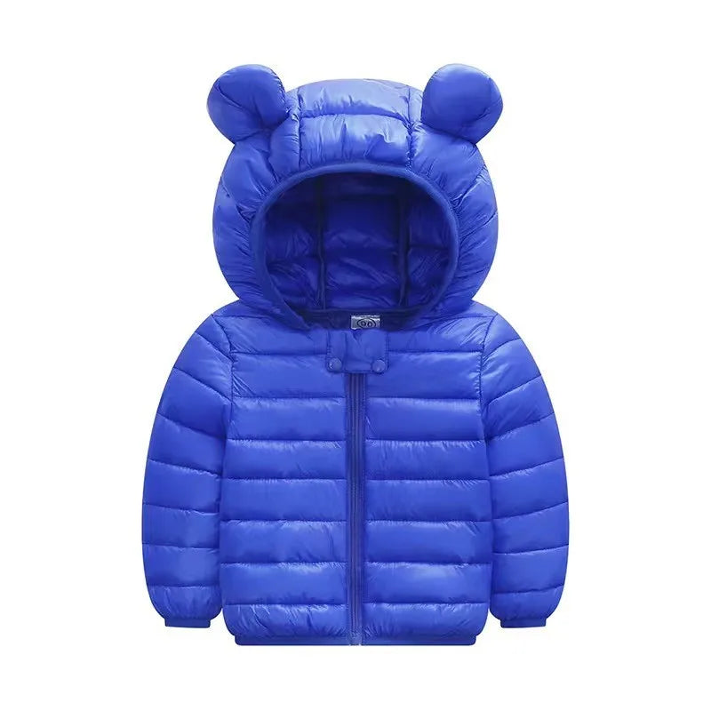 Baby Lightweight Hooded Down Jacket – Warm Zipper Coat for Boys & Girls (0-5 Years), Winter Outerwear Gift