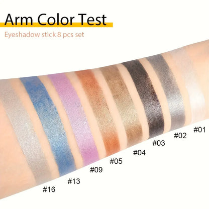 16 Colors Pearlescent Waterproof Eyeliner – Glitter, Long-Lasting & Non-Smudge Eye Makeup