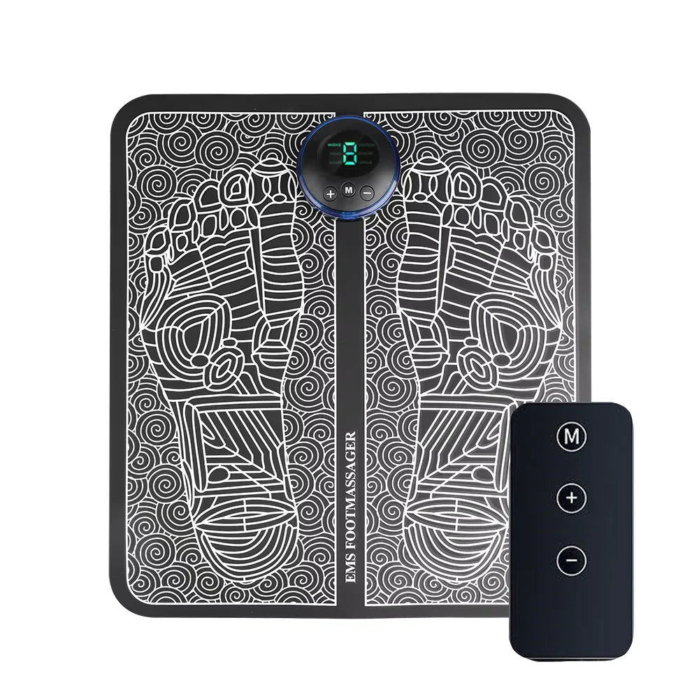 Electric Foot Massager Pad - Muscle Relaxation & Massage Trainer for Home, Fitness, Outdoor Sports & Family Use