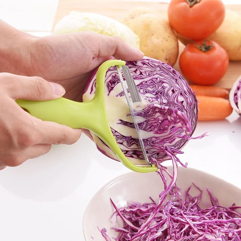Versatile Kitchen Gadgets: Wide Multifunctional Vegetable Slicer, Cabbage Grater, Potato Peeler, Salad Cutter, and Onion Choppers - Essential Kitchen Accessories and Tools