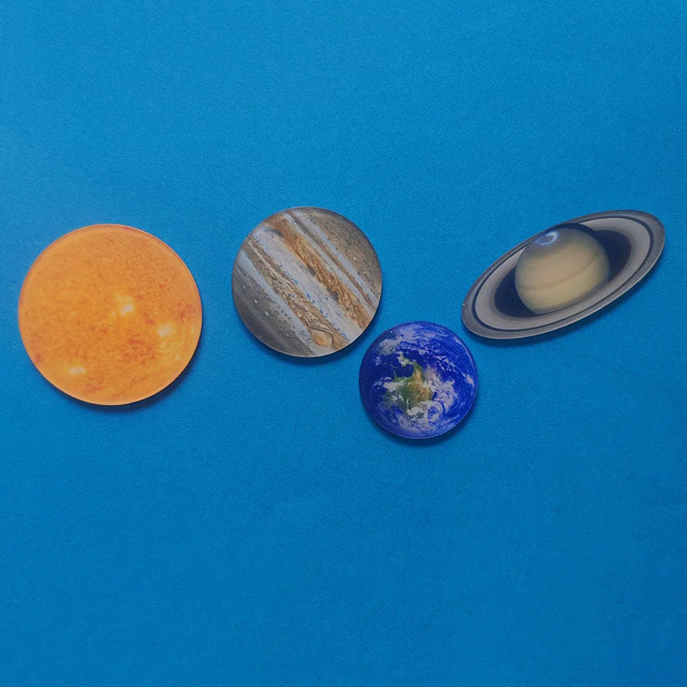 9Pcs Creative Planet Fridge Magnets – Solar System Universe Decorative Set for Kitchen, Teaching & Photo Display