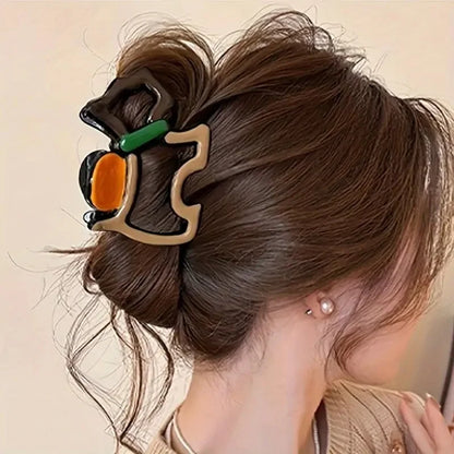 4Pcs Large Hair Claw Clips - Chic Wavy Non-Slip Shark Clips for Women