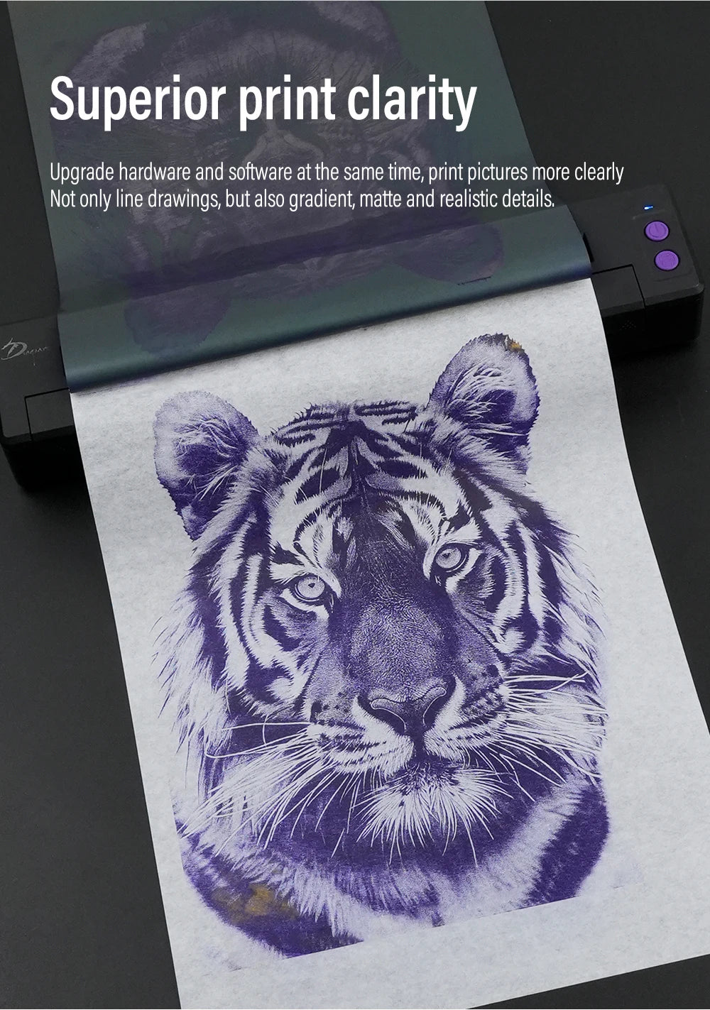 P19 Tattoo Transfer Wireless Stencil Printer – Automatic Fast Printing Portable Device for Small Businesses