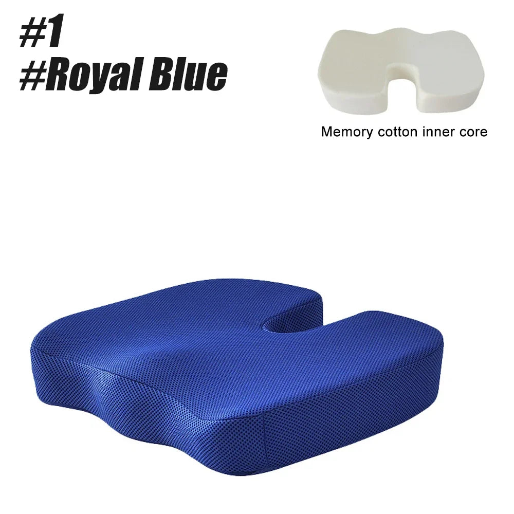 U-Shaped Memory Foam Coccyx Seat Cushion – Tailbone Pain Relief Pillow for Chair, Car & Office Use
