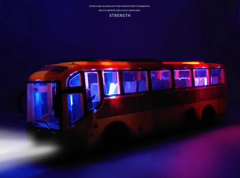 Large RC Electric School Tour Bus with LED Lights – Radio Controlled Toy Car for Boys, Perfect Christmas Gift