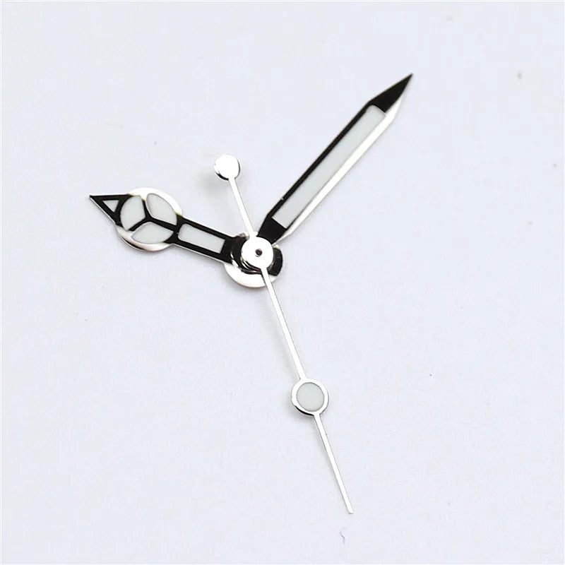 High-Quality Watch Hands – Polished Silver 12.5×12×8mm, C3 & BGW9 Green/Blue Luminous for NH35, NH36, NH34 Movements