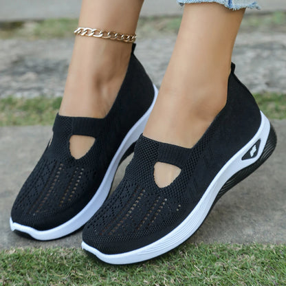 Women’s Casual Summer Sneakers - Lightweight Solid Flat Shoes for Everyday Four Season Wear