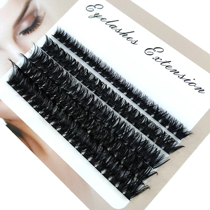 60D/80D/100D Mixed Eyelash Clusters – 10-18mm Wispy Individual Lash Extensions, 266/280pcs DIY Mink False Lashes for Makeup