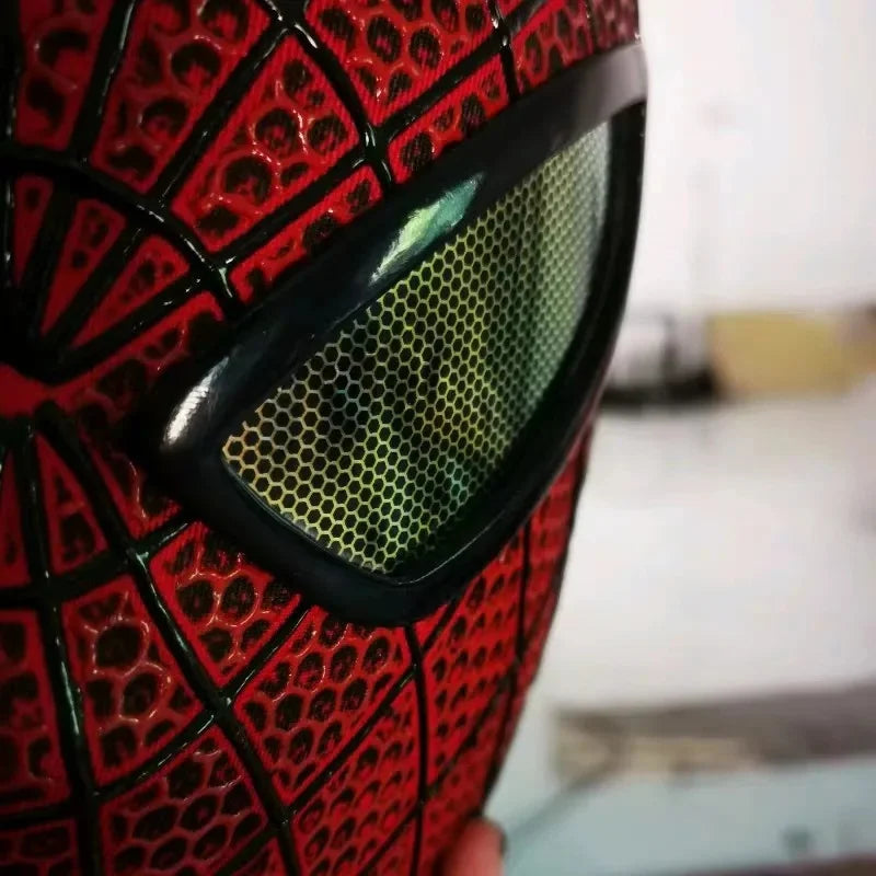 Magnetic Spider-Man Lens Mask - Garfield Style Spandex Head Mask for Cosplay, Collectors & Fans