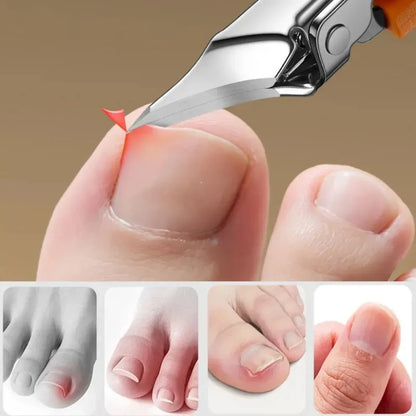 25° Slant Edge Nail Clipper - Stainless Steel Professional Ingrown Toenail Trimmer with Wide Opening Design