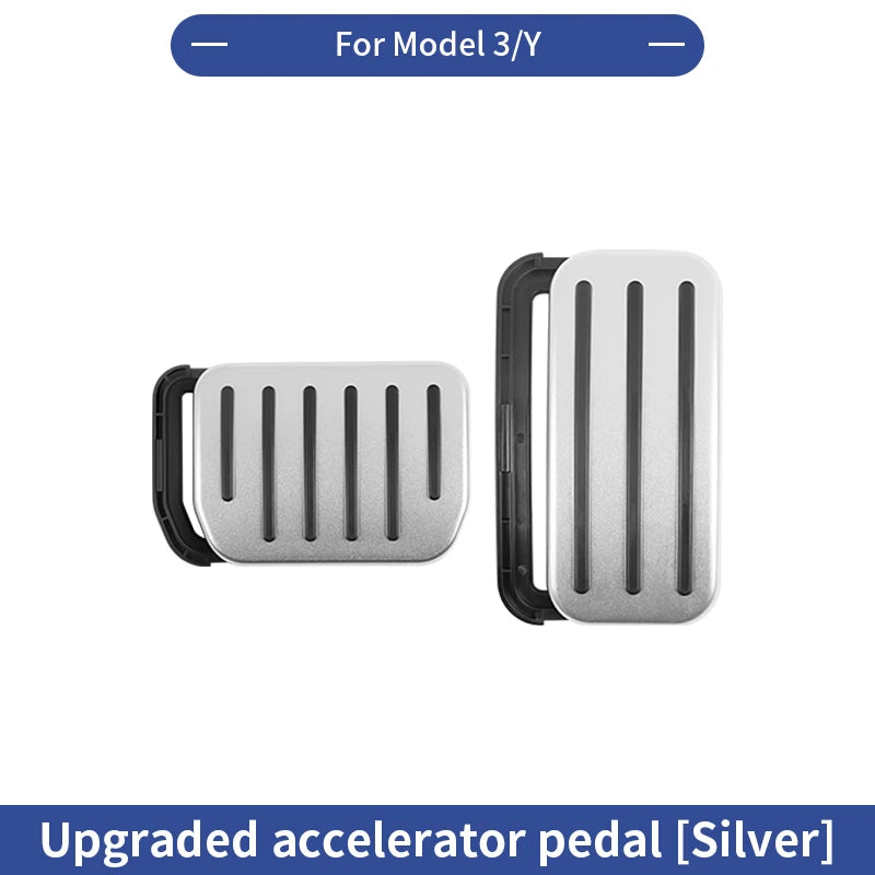 TESY Anti-Slip Pedal Covers for Tesla Model 3 Highland & Model Y Juniper – Accelerator, Brake & Foot Rest Protection Set