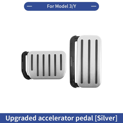 TESY Anti-Slip Pedal Covers for Tesla Model 3 Highland & Model Y Juniper – Accelerator, Brake & Foot Rest Protection Set