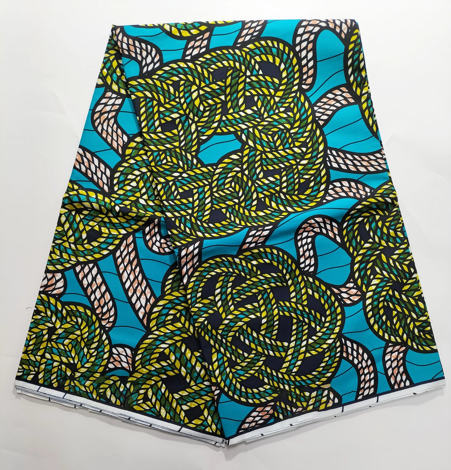 African Real Wax Print Fabric - 100% Cotton Nigerian Ankara Sewing Material for Party Dresses