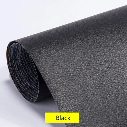100x137cm Black Self-Adhesive Leather Repair Tape – DIY Sticky Patch for Sofa & Leather Repairs