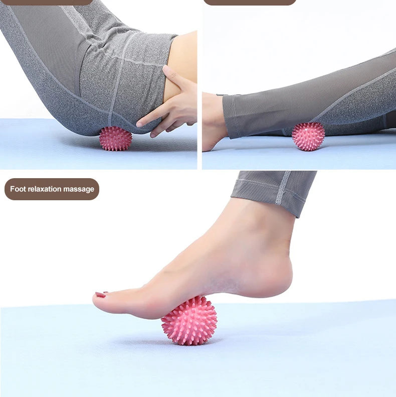 Durable PVC Spiky Massage Balls – 6cm Hedgehog Trigger Point Pain Relief for Hand, Foot & Plantar Fasciitis