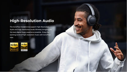 1MORE SonoFlow Active Noise Cancelling Headphones | 70H Playtime, Clear Calls, Bluetooth 5.0 Headset HC905