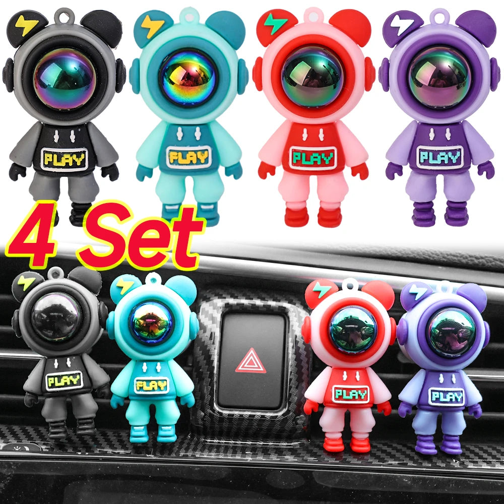 Cartoon Astronaut Car Air Outlet Perfume Clip – Aromatherapy Air Freshener for Car Interior