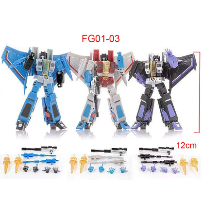 JINBAO FG0103 FG04 Starscream Skywarp Thundercracker F-15 Deformation Robot Action Figure Model – Anime Transformer Toy Set