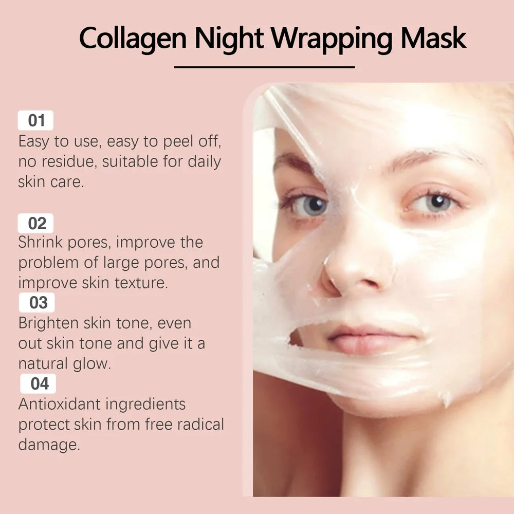 Overnight Collagen Peel-Off Mask Set – Night Mask for Deep Moisturizing