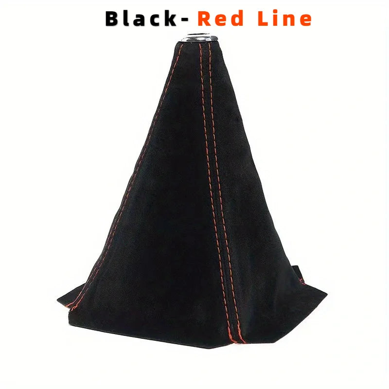 Universal Car Gear Shift Knob Cover - Suede Flocking Shifter Boot with Dustproof and Water-Resistant Protection