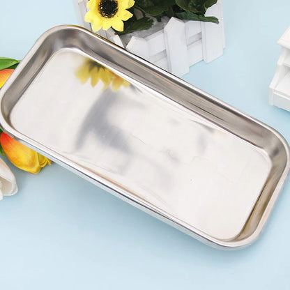 Stainless Steel Cosmetic & Tattoo Storage Tray – Surgical, Dental & Fake Nail Tool Organizer