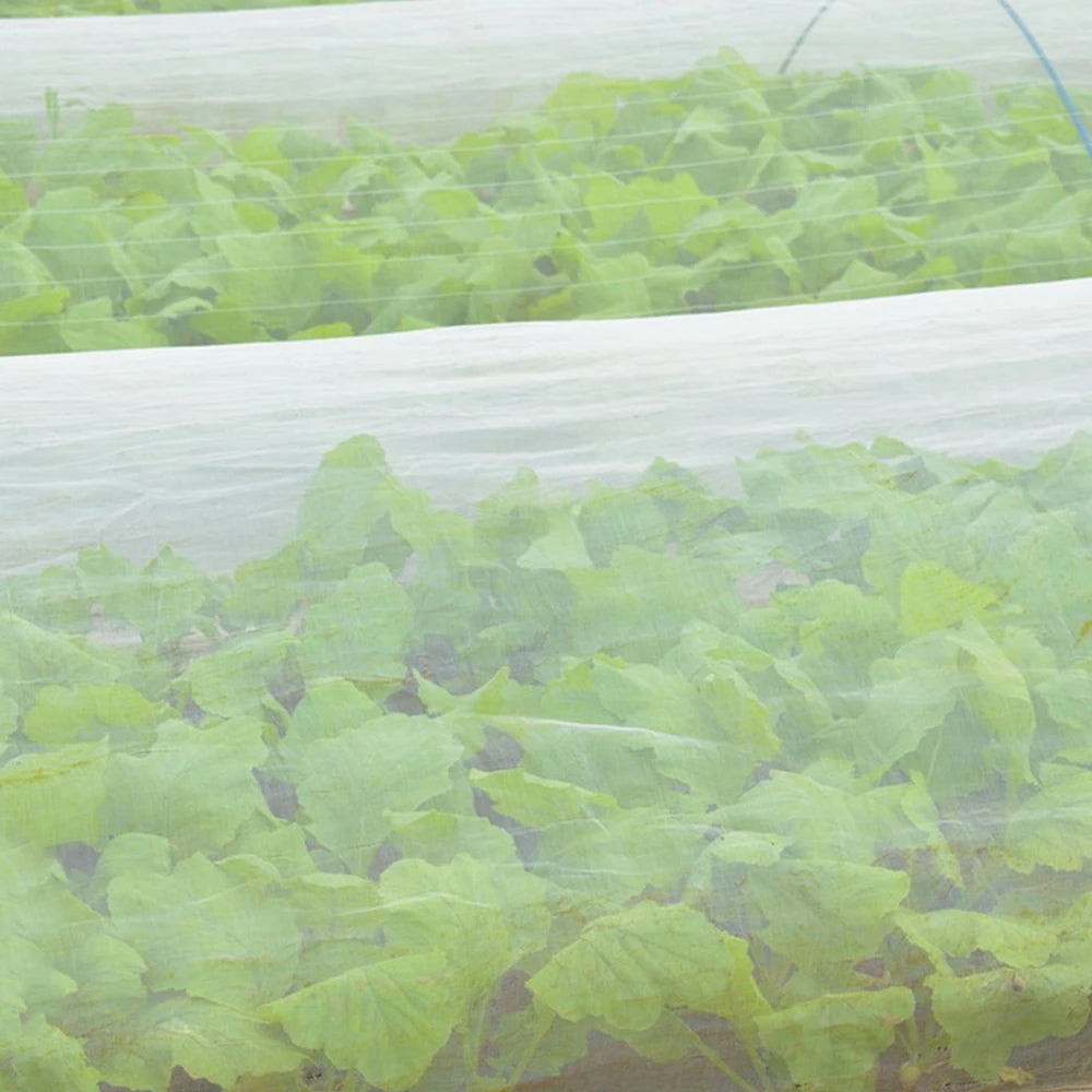 White 60 Mesh Garden Insect Netting – Greenhouse Protection Cover for Plants, Vegetables, Pest & Bird Control