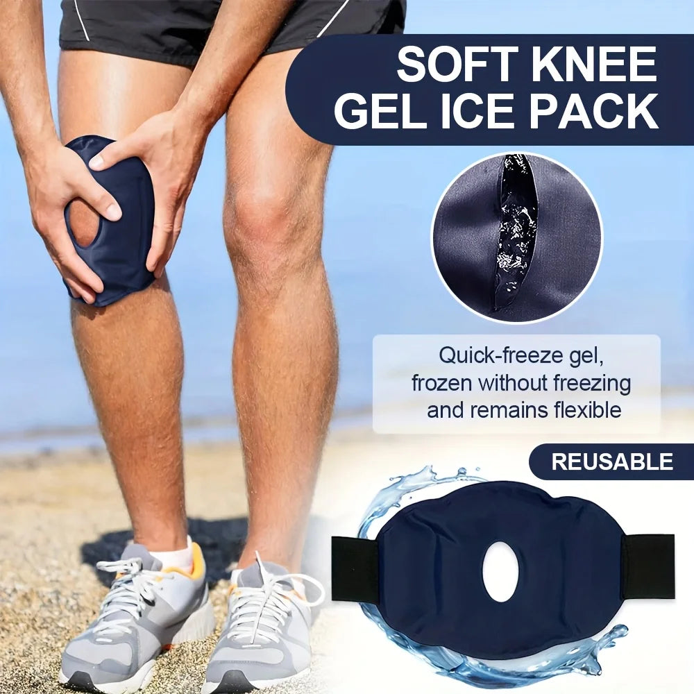 Nylon Gel Knee Ice Pack – Reusable Hot & Cold Compress for Knee Pain Relief, Relaxation & Foot Care