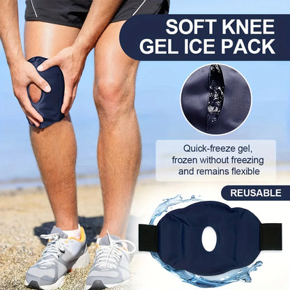 Nylon Gel Knee Ice Pack – Reusable Hot & Cold Compress for Knee Pain Relief, Relaxation & Foot Care