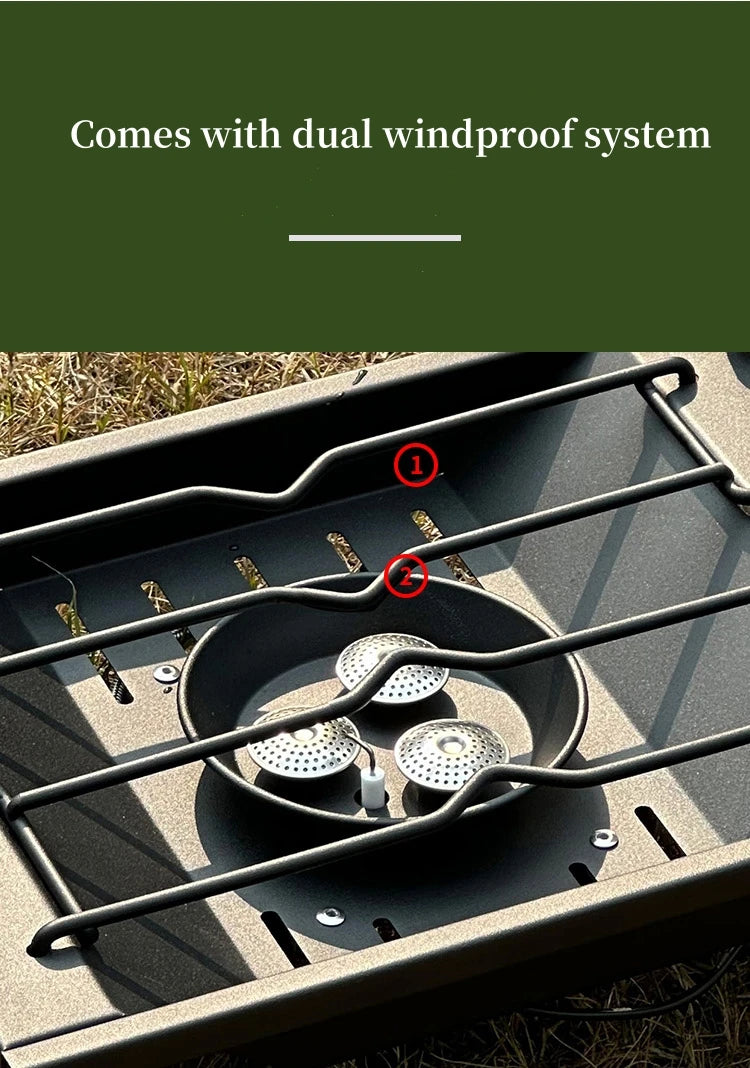 IGT Camping Gas Stove – 8000W High Power Flat Burner for Outdoor Kitchen & Camping Gear