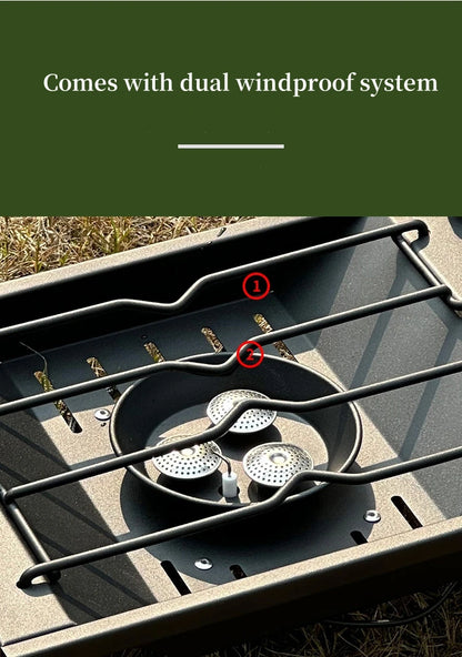 IGT Camping Gas Stove – 8000W High Power Flat Burner for Outdoor Kitchen & Camping Gear