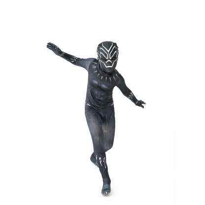 Anime Superhero Black Panther Cosplay Costume – Jumpsuit Bodysuit for Kids, Boys & Adults, Halloween Dress-Up