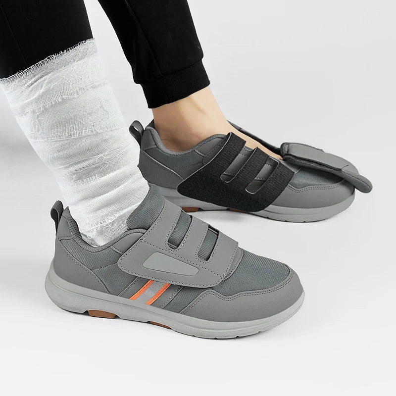 Men’s Adjustable Wide Diabetic Shoes – Orthopedic Walking Shoes for Swollen Feet, Bunion & Hallux Valgus Pain Relief for Elderly Comfort