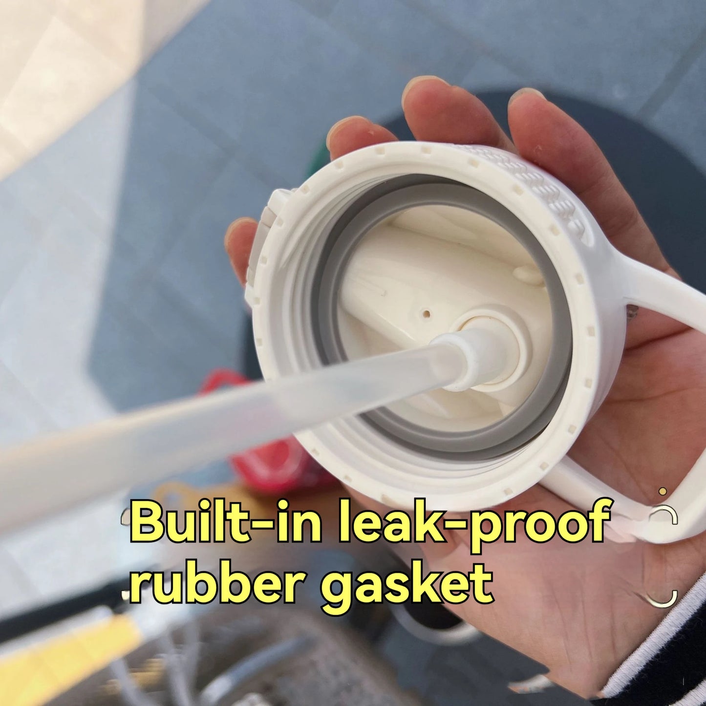 TYESO Stainless Steel Thermos Bottle with Straw - 600ML/750ML Insulated Thermal Sports Water Bottle for Hot & Cold Drinks