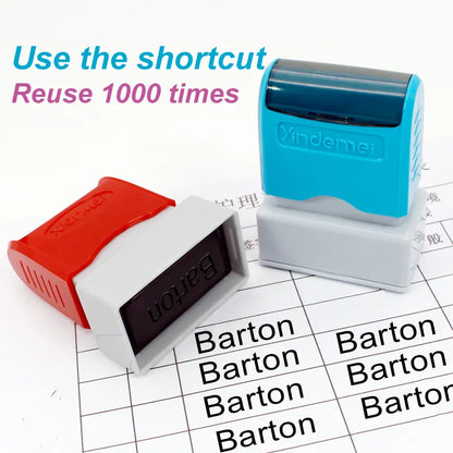 Custom Teacher Name Signature Stamp - Self-Inking Calligraphy Personalized Letter Stamp for School, Students, and Children