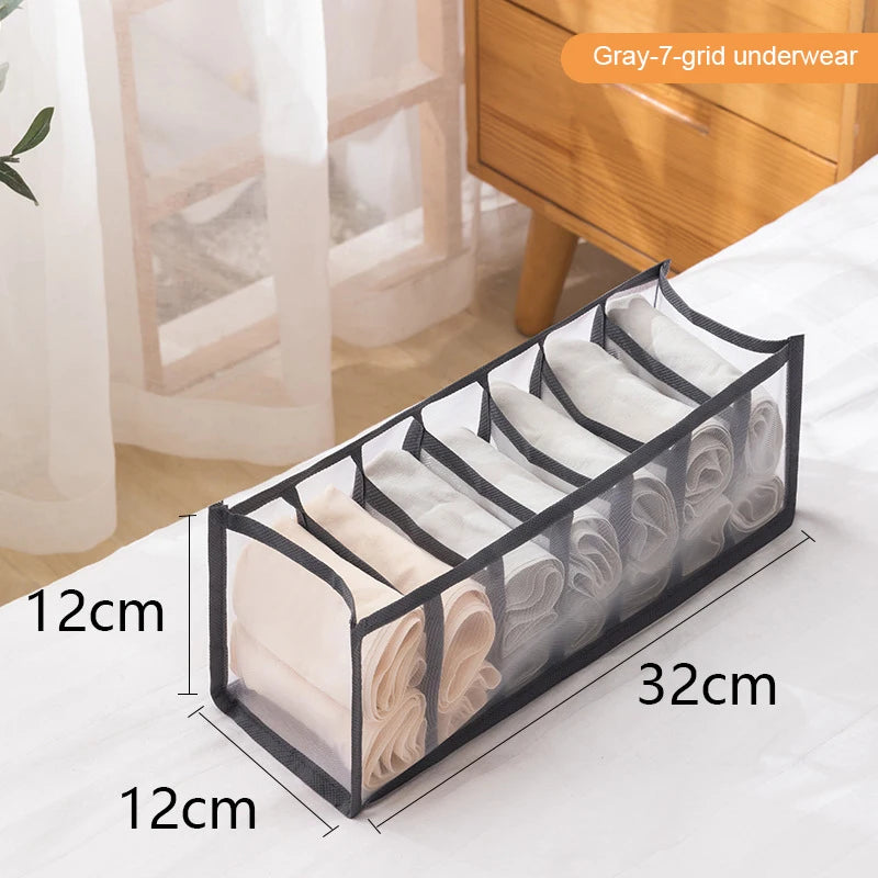Foldable Underwear Drawer Organizer – Closet Storage Box & Divider for Socks, Bras, and Underpants