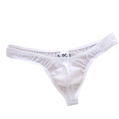 Men’s Ice Silk Low-Rise G-String & Thong Underwear – Breathable Solid Color T-Back U-Pouch Comfort Fit Sexy Lightweight Underpants